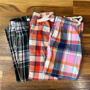 Plaid Flannel Pajama Pants Set